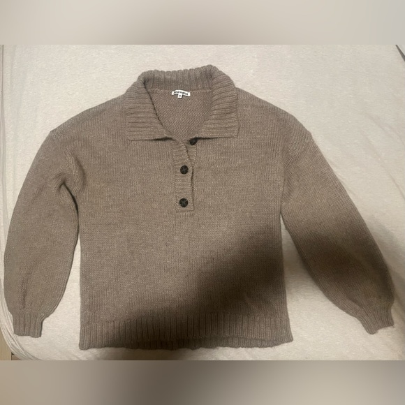 Reformation Belvedere Sweater in Light Brown XS - Picture 3 of 4